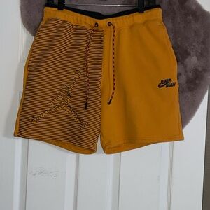 Jordan Jumpman Mustard Yellow Shorts with black detailing